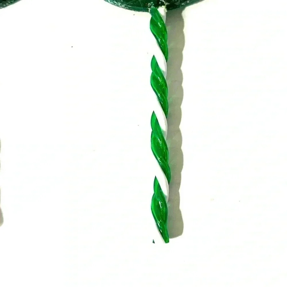 Vintage x3 Christmas Lollipop Hanging Ornaments Glitter Tree Swirl Design Art - Picture 6 of 9